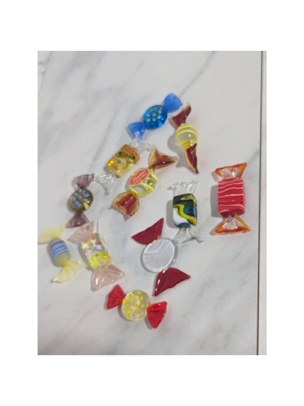Murano Italy Hand Blown 11 Pieces Individual Candy Sculpture Pieces